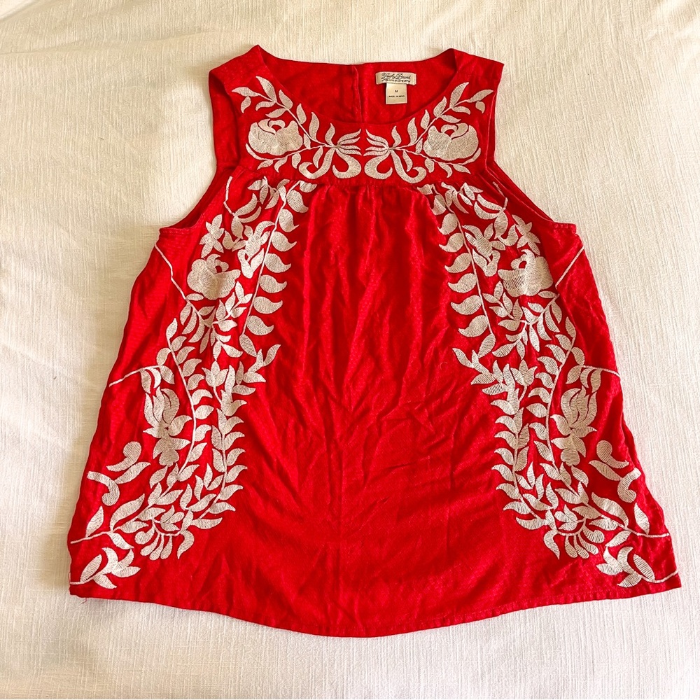 Lucky Brand embroidered blouse